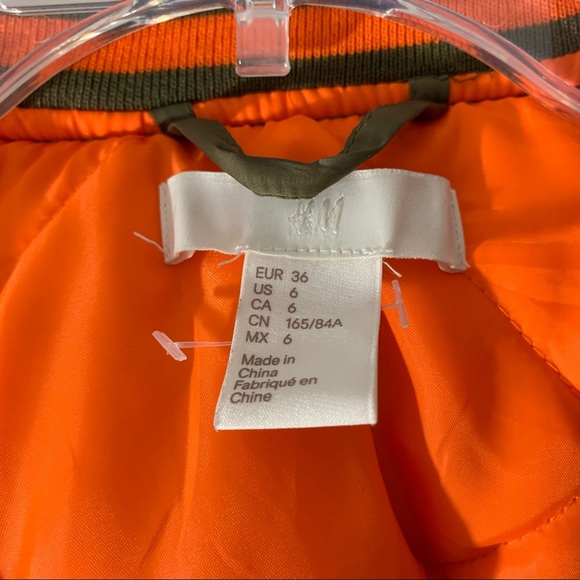 H&M Jackets & Coats Hm Olive Green Pufferbomber Jacket Poshmark